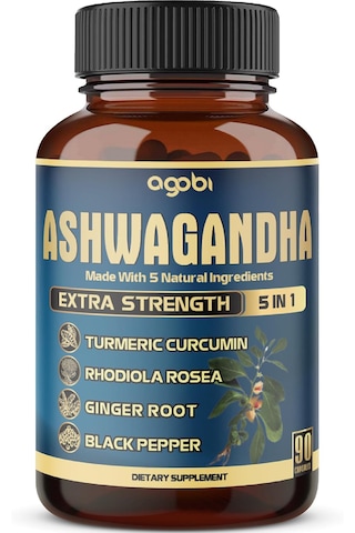 Agobi Ashwa/gandha Extract Capsules 5 Herbal Ingredients 5200 Mg 90 Kapsül