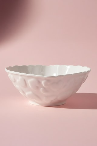Karaca Pink Love Porselen Çerezlik Beyaz 11 Cm Beyaz