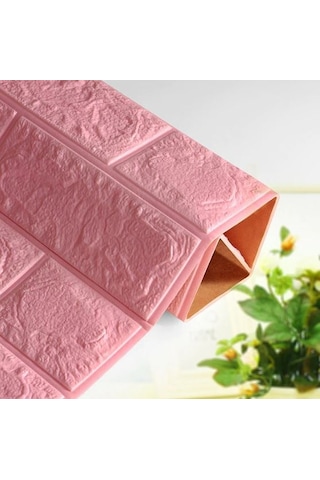 Kız Çocuk ve Yatak Odası Pembe Yapışkanlı Panel 3D Duvar Kağıdı