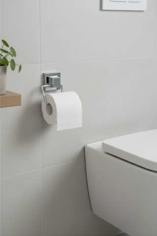 Tekno Tel Ef-271 Krom Tuvalet Kağıtlık Yapışkanlı/vidalı Deliksiz Metal Wc Kağıt Tutucu Krom