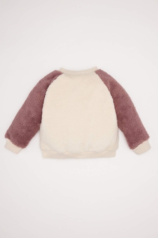 DeFacto Kız Bebek Baskılı Bisiklet Yaka Çıtçıt Kapamalı Welsoft Pelüş Hırka D6675A524WNBG744 Bej