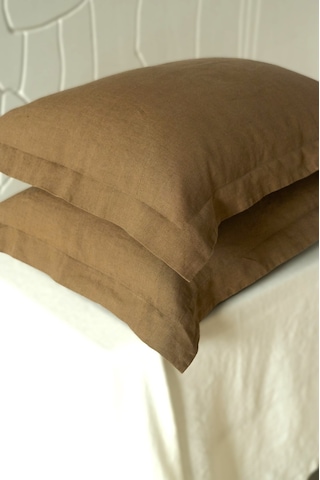 Maki Home Volanlı Süs Dikişli Sutlu Kahve 2 Adet 50x70 Yastık Kılıfı Sutlu Kahve