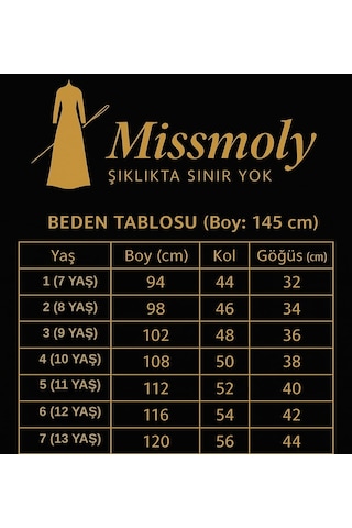 Medine İpeği Beli Lastikli Bağcıklı Çocuk Ferace Siyah Siyah