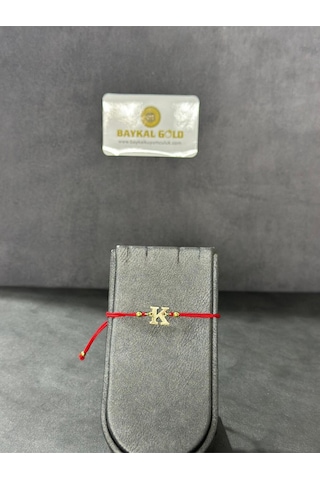 Baykal Kuyumculuk 14 Ayar Altın Harf Bileklik K Harfi 0.35 Gr.