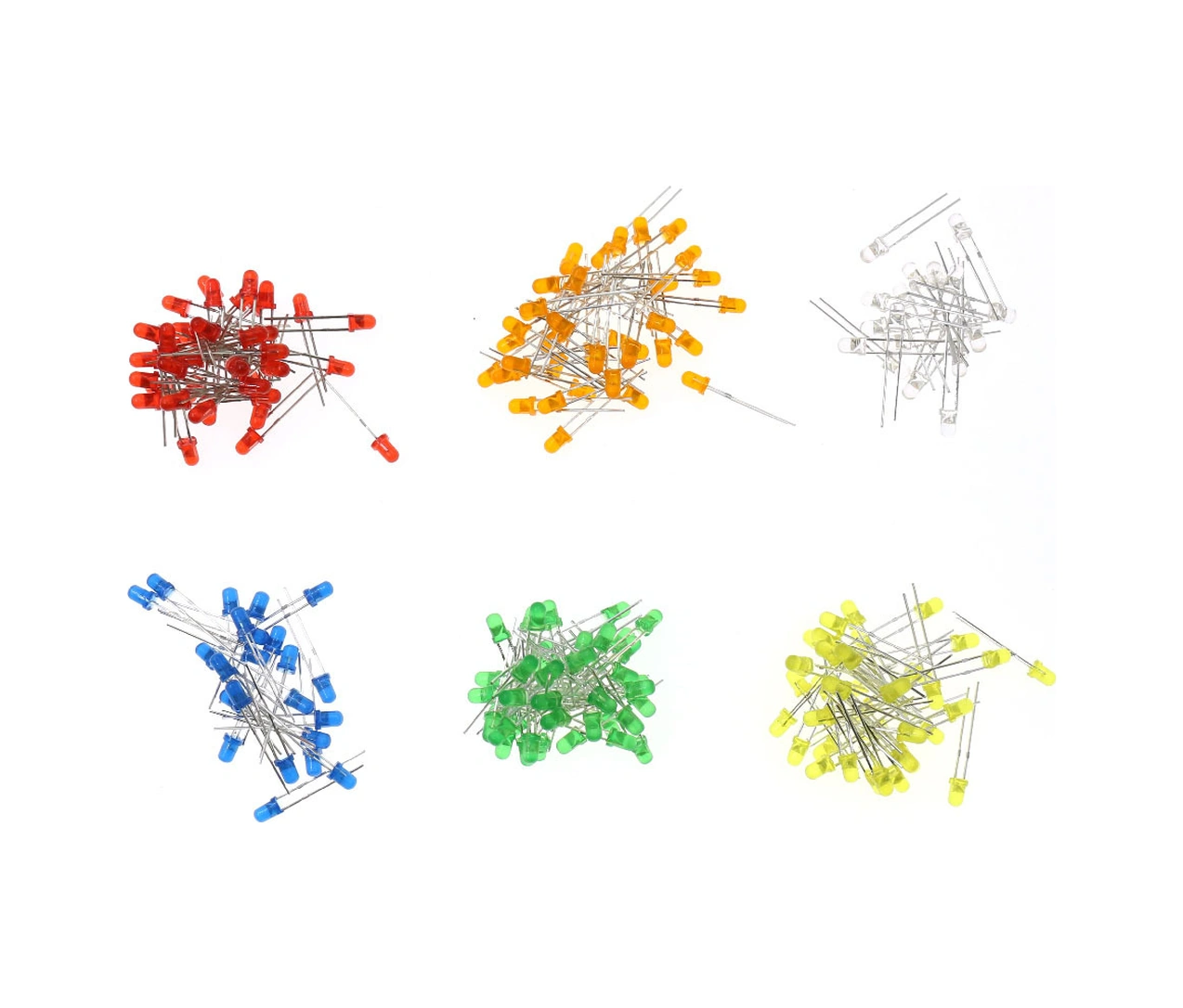 Kangvka 3mm 15 Renkli Led Diod Seti, Ev Aletleri Ve Elektronik Ürünlerde Işık Kaynağı, 300 Adet