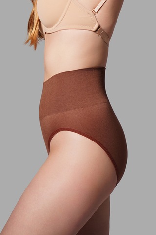 Fit Women Toparlayıcı Yüksek Bel Külot 1010 Kahverengi