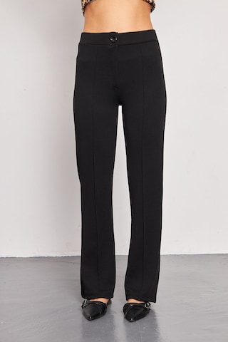 Lesa Wear Kadın Siyah Palazzo Pantolon Oversize Kesim Siyah