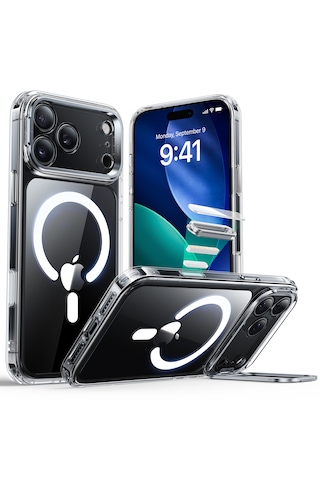 Esr Apple Uyumlu iPhone 17 Pro Classic Hybrid Magsafe Standlı Kılıf - Kamera Kontrol Buton - Şeffaf Şeffaf