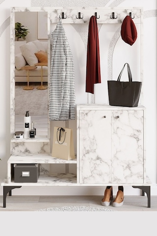 Decormet Andy Vestiyer Carrara Marble Çok Renkli