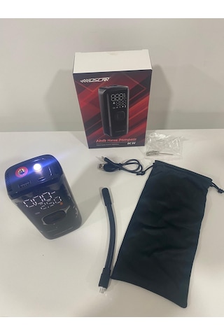 Çok Fonksiyonlu Dijital Akıllı Hava Pompası Araba Kompresörü Şarjlı Kablosuz Işıklı 4000mah