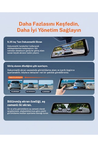 70mai S410 Dikiz Aynalı Araç İçi Kamera+ Rc15 Arka Kamera Seti