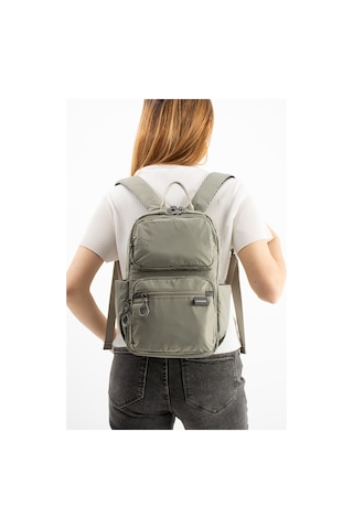 Vıatox Vs 6032 Unisex Suya Dayanıklı Paraşüt Kumaş 5 Bölmeli Laptop Bölmeli Seyahat Ve Okul Çantası Açık Gri