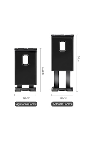 Carub Oto Telefon Tutucu Cama Vantuslu Uzayan Kollu