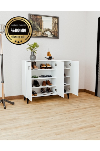 Dekorfim DF08102B MDF Ayakkabılık Antre Hol Çok Amaçlı Dolap Ayakkabı Dolabı