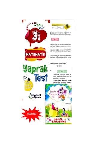 3. Sınıf Bilgiseli Matematik Yaprak Test
