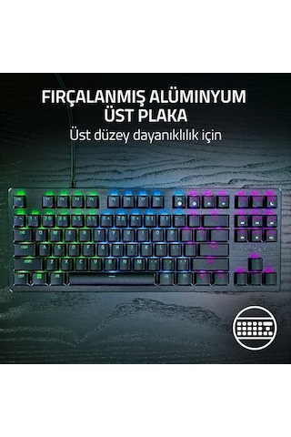 Huntsman V3 X Tenkeyless Mor Anahtar - Espor İçin Optik Klavye - Sayısal Tuş Takımı Tasarımı Yok - Programlanabilir Tuşlar - Rgb Teknolojili - Qwerty Tr-düzen Siyah