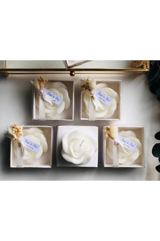 Bernami Vazo Pinterest 15 Adet Beyaz Kraft Kutu Gül Mum Cipso Ve Etiket Detaylı, Düğün, Nişan, Kına, Doğum Günü Diğer