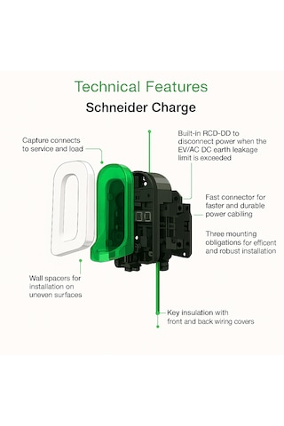 Schneider Electric Evh5a22n2s 22kw/32a Evlink Charge Haberleşmeli Kablosuz