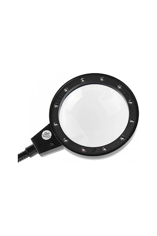 -12 Led Clipslı Işıklı Büyüteç,ışıklı Masa Lambası Çalışma Lambası