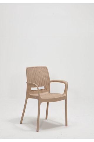 4 Adet Rattan Lüx Cappucino Sandalye / Balkon-bahçe-teras Bej