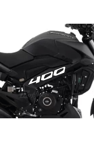 Bajaj Dominar Beyaz 400 Yazı Sticker Etiket Modeli