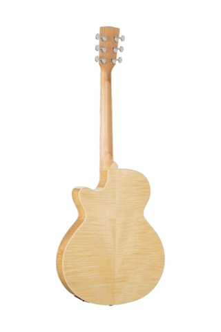 Cort Sfx-fmnat Elektro Akustik Gitar - Naturel Profesyonel İnce Kasa Sfx Body Tasarımı, Alevli Akçaağaç Flame Maple Arka Ve Yanlar, Gelişmiş Preamp Sistemi