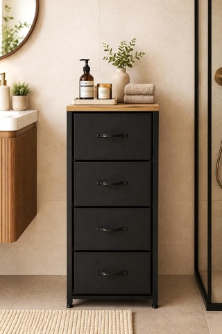 Miyuhome 4 Çekmeceli Metal Banyo Dolabı Çok Amaçlı Dolap Pratik Organizer Çekmeceli Düzenleyici Çok Renkli 95 X Diğer
