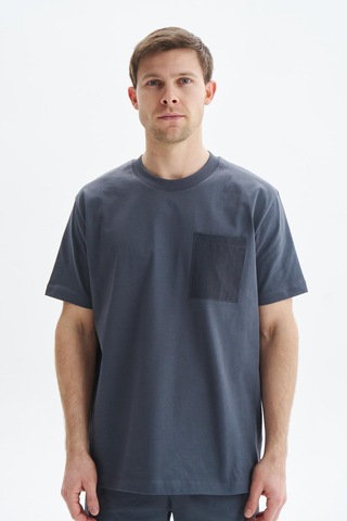 AR-MA Arma Erkek Regular Fit Basic Önden Cepli % 100 Pamuk Süprem Bisiklet Yaka Tişört Y29344449202 Gri