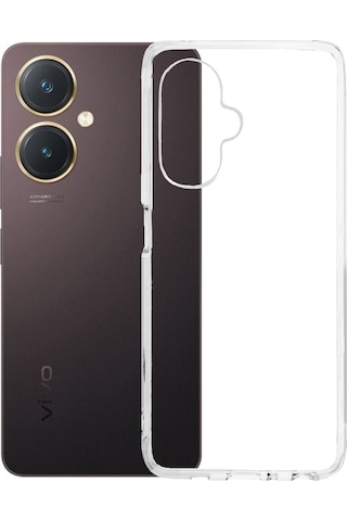 Vivo Y27 Kılıf Kamera Korumalı Silikon Şeffaf Kapak