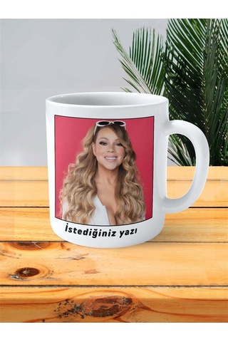 Mariah Carey Baskılı Kupa Bardak Kişiye Özel Desen 3 Çok Renkli