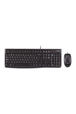 Logitech Mk120 Usb Q Siyah Kablolu Klavye + Mouse Set