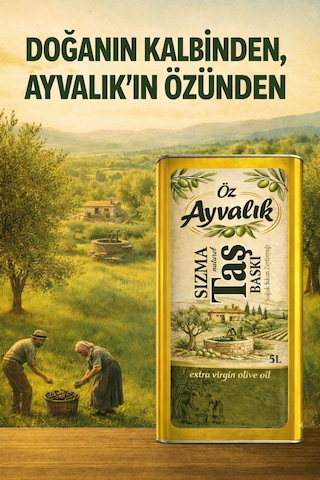 Öz Ayvalık Natürel Soğuk Sıkım Sızma 5l 4800gr Zeytinyağı