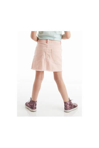 Denokids Pembe Denim Mini Kız Etek Pembe