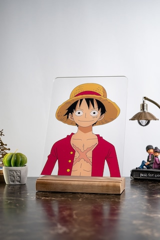 Monkey D. Luffy Ev One Piece Severlere Masa Dekoratif Ahşap Obje