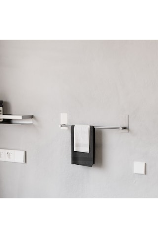 Zift Unique Paslanmaz Çelik Havlu Askılığı / Havluluk - Yapışkanlı Sistem - Altomonte 50cm Tam Havlu Ölçüsü Diğer