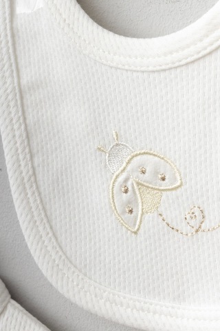 Bebitof 10parça Sevimli Uğur Böceği Desenli Kutulu Yenidoğan Hastane Çıkışı Ekru