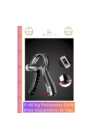 Elyayı Kaliteli Paslanmaz Çelik Sayaçlı Ayarlanabilir Antrenman El Yayı Spor Aleti 560 Kg Bilek Güç Çok Renkli