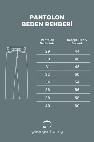 George Henry Pamuklu Slim Fit Dar Kesim 5 Cepli Esnek Chino Pantolon Haki