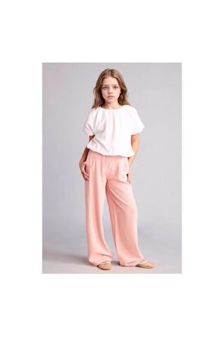 Defacto Wıde Leg Geniş Paça Keten Karışımlı Pantolon Kız Çocuk H1212a826smbr74 Pembe-br74