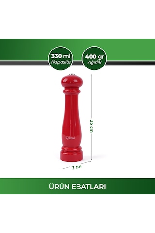Kiwi Kspg-4810 Otomatik Tuz& Baharat Değirmeni Kırmızı Diğer
