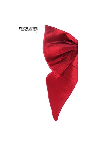 Yılbaşı Süsü Kadife Fiyonk Kırmızı 50 Cm