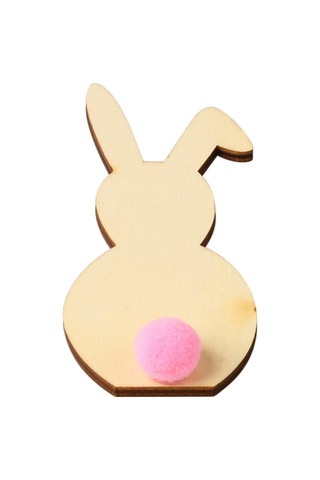 Xiyyadms Paskalya Ev Dekorasyonu: Ahşap Dıy Tavşan Figürü, Pembe Yumuşak Top, Festivite Atmosferi İçin Hediye/ev Dekoru