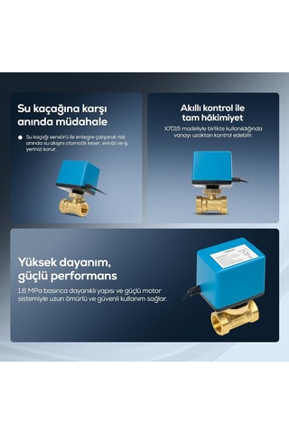 Su Vanası / Motorlu Otomatik Kapama 3/4" Dn20 Yerden Isıtma Ve Tesisat Uyumlu Xsmsv20 Diğer