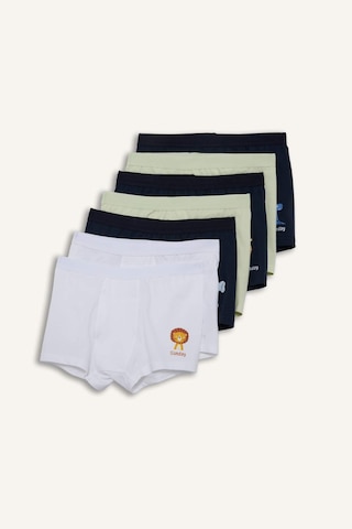 Defacto Erkek Çocuk Hayvan Desenli 7li Boxer F8577a825auwt34 Beyaz-wt34