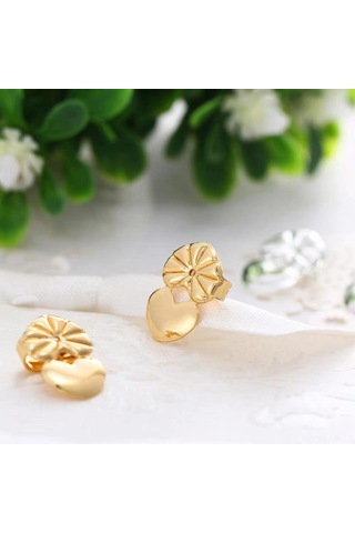 Vkemall Kaliteli Bakır Kalp Gövde Küpe Takma Aracı - Altın, Gümüş, Gül Altını 3 Çift Plastik Kutuda - Kullanıması Kolay Ev Kullanımlı Araç Gold