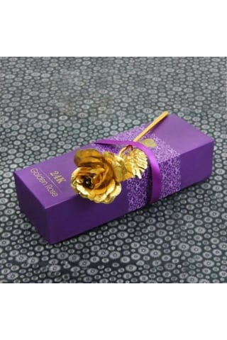 24k Altın Folyo Gül Sevgiliye Verilecek En Güzel Hediye Gül Sarı