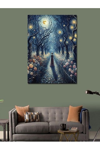 Kanvas Tablo Ay Işığı Yolu 70cmx100cm