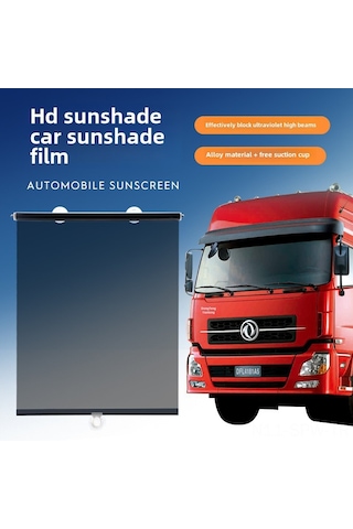 Maiyame Kamyon Ön Camı İçin Uzatılabilir Isı Yalıtımı Cam Filmi, Sürekli Cam Görünürlüğü, Saksi Montajlı, 72x150 Cm