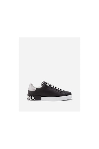 Dolce & Gabbana Calfskin Nappa Portofino Sneakers Siyah