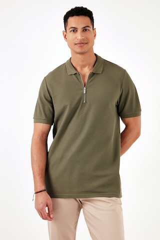 Buratti Pamuklu Regular Fit Fermuarlı Erkek Polo Yaka T Shirt 5902434 Haki